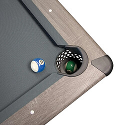 Acheter Play4Fun Billard Américain HARMONY 6Ft - 206,5 x 116,5 x 80 cm avec accessoires et plateau dînatoire - Gris