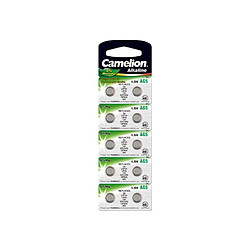 Pack de 10 piles Camelion Alcaline AG5 LR48 LR48SW LR754 LR754SW SR754W 309 393 avec 0% Mercury/Hg 