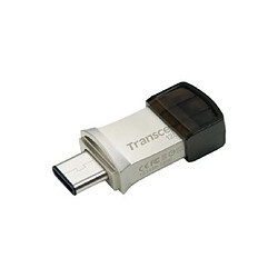 Transcend JetFlash 890 lecteur USB flash 128 Go USB Type-A / USB Type-C 3.2 Gen 1 (3.1 Gen 1) Noir, Argent 