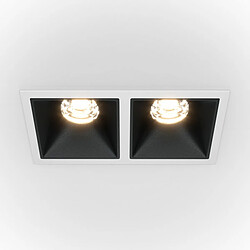 MAYTONI Downlight Encastré Twin Dimmable Blanc, Noir, 900lm, 3000K 