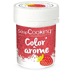 Scrapcooking Colorant alimentaire rose - arôme fraise 10 g