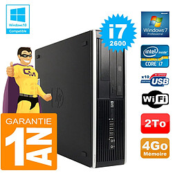 PC HP Compaq 8300 SFF Core I7-2600 Ram 4Go Disque 2 To Graveur DVD Wifi W7 - Occasion