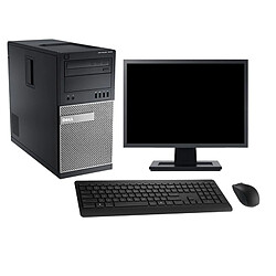 PC Tour Dell 7010 Ecran 27" Intel i5-2400 RAM 16Go Disque 250Go Windows 10 Wifi - Occasion