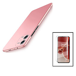 PHONECARE Kit Film Hydrogel Full Cover Avant + Coque SlimShield pour Xiaomi Redmi Note 12 Pro - Rose 