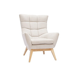 Miliboo Fauteuil scandinave naturel et bois BRODY