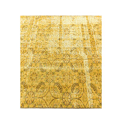 Avis Vidal Tapis de laine 226x135 jaune Ultra Vintage