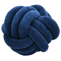 Aubry Gaspard Coussin en velours Noeud 25 cm bleu. Coussin en velours Noeud 25 cm bleu