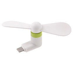 Wewoo Ventilateur USB blanc pour téléphone portable avec fonction OTG & Port USB 3.1 Type-C Mode USB 3.1 Type-C Mini avec deux feuilles,