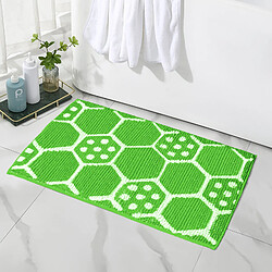 LUUCOZK Tapis de bain antidérapants absorbants à séchage rapide pour salle de bain - Vert-50 x 80cm