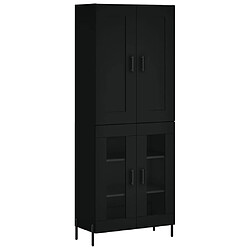 Maison Chic Buffet,Meuble de Rangement,commode pour salon,Cuisine Noir 69,5x34x180 cm Bois d'ingénierie -MN36505