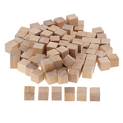 Avis 300 pièces Cube en Bois Naturel Blocs Carrés Artisanat Accessoires pour Enfants