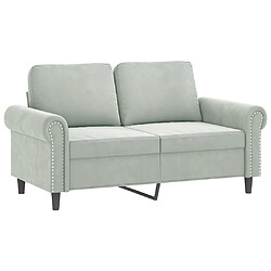 Avis Maison Chic Ensemble de canapés 2 pcs avec coussins, Canapé droit Sofa pour Salon Gris clair Velours -GKD192483