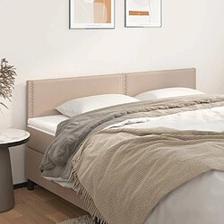 Maison Chic Lot de 2 Têtes de lit design pour chambre - Décoration de lit Cappuccino 90x5x78/88 cm Similicuir -MN38948