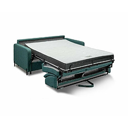 Acheter Inside 75 Canapé convertible EXPRESS BERLIN couchage 140 cm matelas 16 cm pieds métal noir tissu bleu