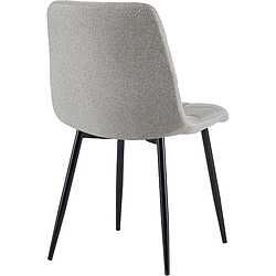 Acheter Decoshop26 Lot de 4 chaises de salle à manger en tissu gris pieds métal noir design moderne et confortable CDS10413