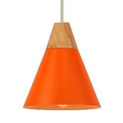 Stoex Lampe À Suspension Moderne Orange Suspension Luminaire Nordique Lustre Rétro Abat-Jour en Métal Ampoule E27 Suspension Intérieure