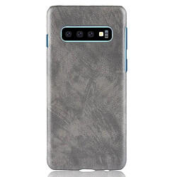 Avis Etui en PU rude gris pour votre Samsung Galaxy S10