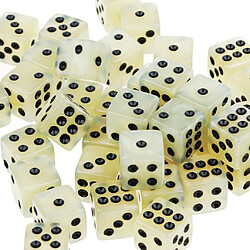 Acheter 50 pcs acrylique six faces dés 12mm d6 dés pour d u0026 d dnd rpg partie crème de jeu