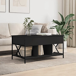 Avis Maison Chic Table basse pour salon | Table à café noir 100x55x50 cm bois d'ingénierie et métal -GKD27862