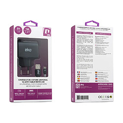 Eko Pack Chargeur Secteur USB-A 5W et Câble Micro-USB 1m Noir