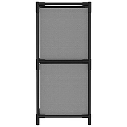 Avis vidaXL Armoire de rangement 4 paniers en tissu Gris 63x30x71 cm Acier