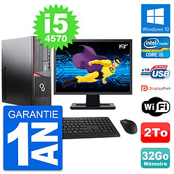 PC Fujitsu E920 DT Ecran 19" Intel i5-4570 RAM 32Go Disque 2To Windows 10 Wifi · Occasion 