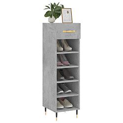 Avis Maison Chic Armoire à Chaussures Gris béton,Meuble de Rangement à Chaussures 30x35x105 cm bois d'ingénierie -MN23523