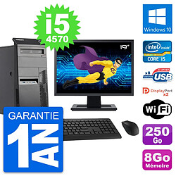 PC Tour Lenovo M83 Ecran 19" Intel i5-4570 RAM 8Go Disque 250Go Windows 10 Wifi · Occasion 