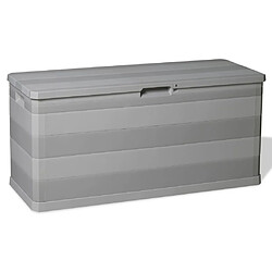 vidaXL Boîte de rangement de jardin gris 117x45x56 cm