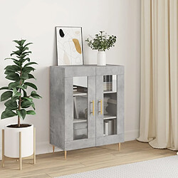 Maison Chic Buffet,Meuble de Rangement,commode pour salon,Cuisine gris béton 69,5x34x90 cm bois d'ingénierie -MN10491