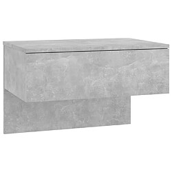 vidaXL Table de chevet murale Gris béton