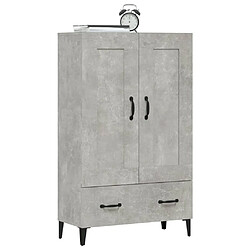 Acheter vidaXL Buffet haut Gris béton 70x31x115 cm Bois d'ingénierie