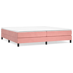 Maison Chic Lit Adulte - Lit simple Lit à sommier tapissier avec matelas moelleux - Meuble de Chambre - Rose 200x200 cm Velours -MN79820