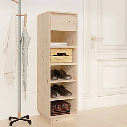 vidaXL Armoire à chaussures 30x34x105 cm bois de pin massif 