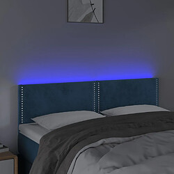 Avis Maison Chic Tête de lit moderne à LED lumineuse pour chambre - Décoration de lit Bleu foncé 144x5x78/88 cm Velours -MN74768