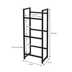 Rayonnage pour caisses de boissons 3 caisses 47x31x116,5 cm Anthracite en métal ML-Design pas cher