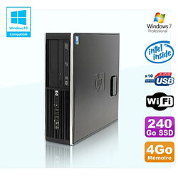 PC HP Compaq Elite 8100 SFF G6950 2,8 GHz 4Go 240Go SSD Wifi Graveur W7 Pro - Occasion