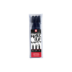 SAKURA Stylo pinceau PIGMA BRUSH, étui de 3, noir ()