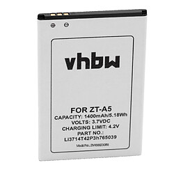 vhbw Li-Ion batterie pour téléphone portable mobil smartphone ZTE Blade A3, A5, AF3, AF5, C341, T220, T221, T230 (1400mAh, 3.7V) 