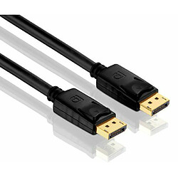 PureLink Câble DisplayPort mâle/mâle avec connecteurs en plaqué or 24 carats Norme VESA. PureLink Câble avec fiche DisplayPort vers DisplayPort avec connecteurs en cuivre OFC et triple blindage recommandé pour une utilisation professionnelle