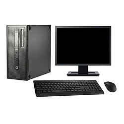 PC Tour HP 800 G1 Ecran 22" Intel G3220 RAM 16Go Disque 250Go Windows 10 Wifi - Occasion