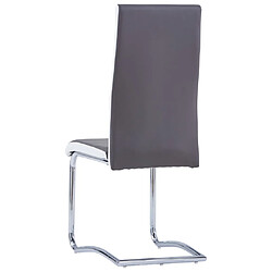 Acheter vidaXL Chaises à manger cantilever lot de 4 gris similicuir