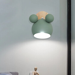 Wewoo Applique murale LED Lampe de mur créative avec lumière blanche et chaude, dessin animé E27 LED, pour passage chev(vert)