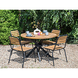 Beliani Table de jardin Bois Bois clair LISSONE