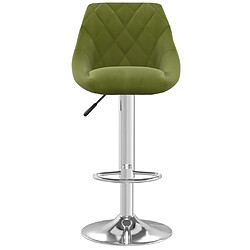 Avis vidaXL Tabourets de bar lot de 2 vert clair velours