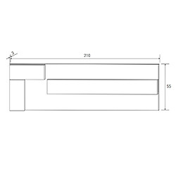 Pegane Ensemble de tête de lit avec LED + 2 tables de chevet + commode coloris chêne cambrian/effet textile