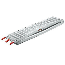 Helloshop26 Rampe de chargement multi-usage pliante aluminium rail collision 310 cm jusqu'a 540 kg gris 16_0002136