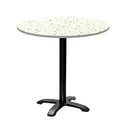 Restootab Table ronde Ø80cm - modèle Bazila terrazzo cassata