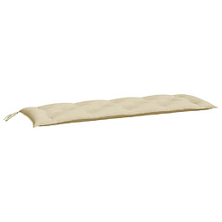 Maison Chic Coussin Confort | pouf | Coussin de banc de jardin beige 150x50x7 cm tissu oxford -GKD14612