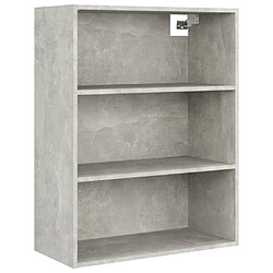 Maison Chic Armoire murale suspendue,Meuble de Rangement pour salon,cuisine Gris béton 69,5x32,5x90 cm -MN89035